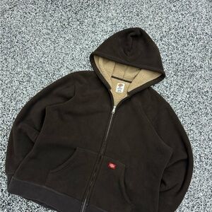 Dickies Brown Hooded Zip-Up Jacket